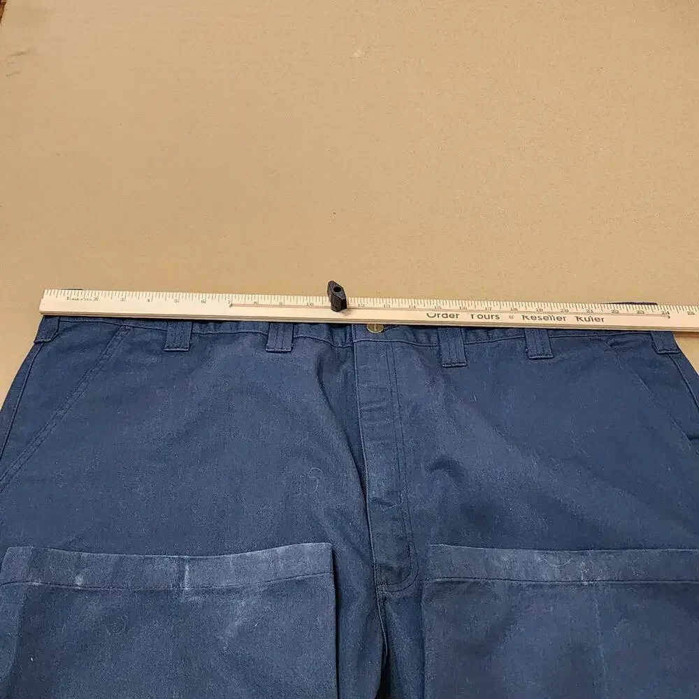 Carhartt Pants Mens 48x32 Blue Chino Relaxed Workwear Big Tall B260 Twill
